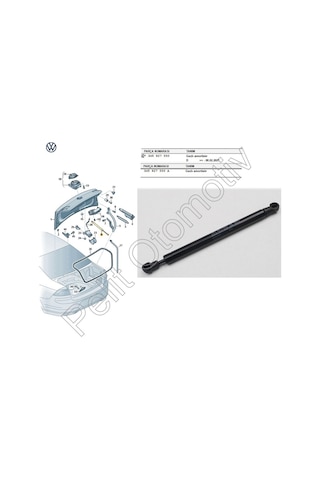 Passat B8 Bagaj Kapak Amartisörü 3G5827550A 533941188
