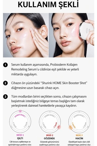 Bio Heal Shurink Home Cilt Sıkılaştırma Cihazı Ve Probioderm Collagen Remodeling Serum Seti