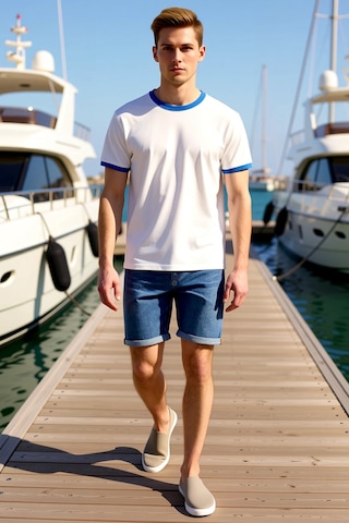Benerly Erkek Şort Slim Fit Kot Normal Bel Destroylu Yıpratmalı Dar Paça Indigo