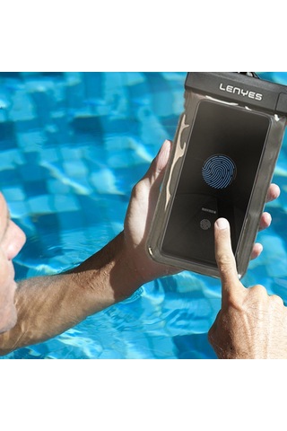 Lenyes Wb2001 Ipx8 Sertifikalı Universal Su Geçirmez 7.2 İnç Kılıf Siyah