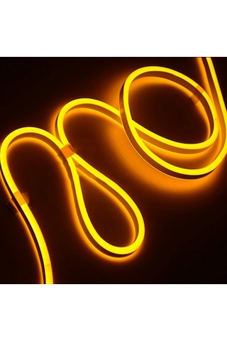 24v Neon Şerit Led Amber Işık