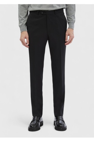 Ramsey Siyah Modern Fit Klasik %100 Yün Pantolon siyah