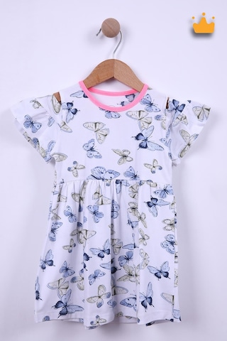 Babyhola Kız Bebek Bayramlık Kelebek Baskılı Elbise 947235 001