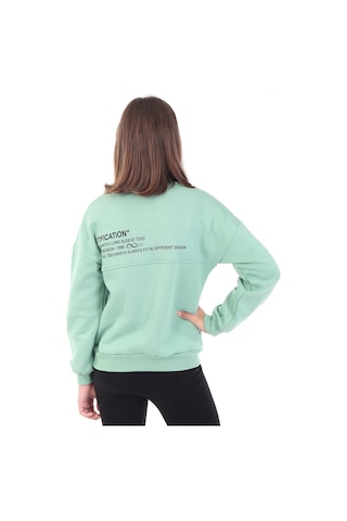 Toontoy Kids Toontoy Kız Çocuk Baskılı Sweatshirt Yeşil