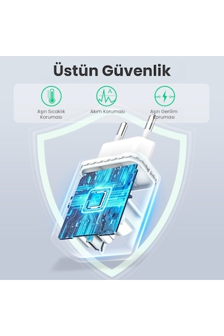 Pd20w Hızlı Şarj Aleti - Type-c Adaptör - Hızlı Şarj - Telefon Ve Tablet Uyumlu - Beyaz