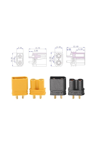 10 Kpl Xt30u Xt30 Liittimet Keltaınen 10 Kpl 10 Kpl Sarı 10pcs-10pcs