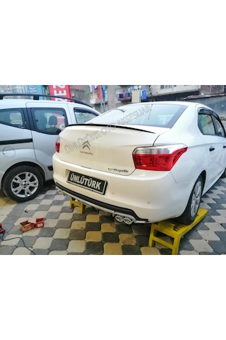 OtoÇizgi Citroen C-Elysee Bagaj Üstü Spoiler Piano Black-Parlak Beyaz OtoÇizgi