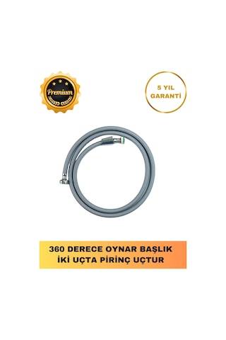 5 Fonksiyonlu Su Tasarruflu Çelik Paslanmaz Su Çıkışlı Filtreli Turbo Duş Başlığı Hortum Set Çok Renkli