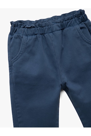 Koton Beli Lastikli Cep Detaylı Pamuklu Pantolon Mavi 5smg40029aw Mavi