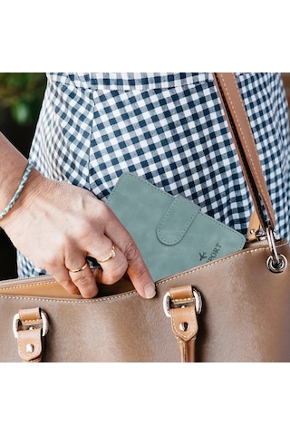 Createtech Pasaport Tutucu Rfıd Engelleme Deri Cüzdan Seyahat Kart Kılıfı Kahverengi Kahverengi