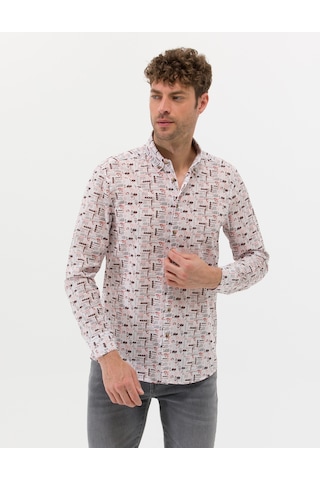 Pierre Cardin Erkek Bej Desenli Gömlek 50269435-vr011 Bej