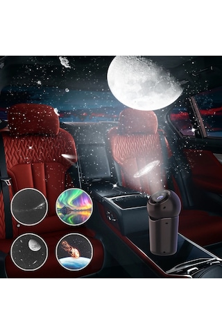 Taşınabilir Galaxy Projektör Işığı 360 Dönen Aurora Projektör