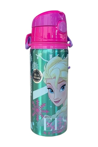 Frozen Lisanslı Beslenme Seti Çelik Matara Ve Beslenme Çantası Elsa & Anna Desenli Pembe
