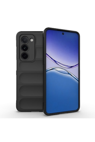 Oppo A5 Kılıf Darbe Emici Kamera Korumalı Esnek Tpu Oyuklu Arka Yüzey Tasarımlı Zore Etnik Silikon Kapak Siyah
