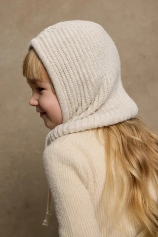 Comerciante Çocuk Balaklava Bere Taş Rengi İpli Triko Örgü Kapüşonlu Boyunluk Kışlık Unisex Kar Beresi Taş - 939033084 Taş