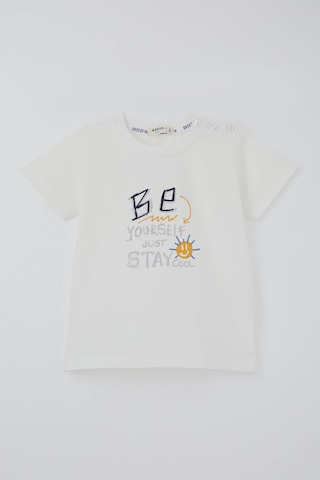 Breeze Erkek Bebek Şortlu Takım Motivasyon Temalı Bağcık Aksesuarlı 9 Ay-3 Yaş, Ekru