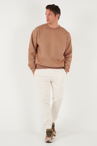Buratti Regular Fit Bisiklet Yaka Pamuklu Içi Tüylü Yumuşak Şardonlu Erkek Sweat 5905255 Tarçın