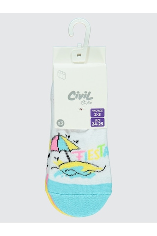Civil Girls Kız Çocuk 3'lü Babet Çorap 2-12 Yaş Standart