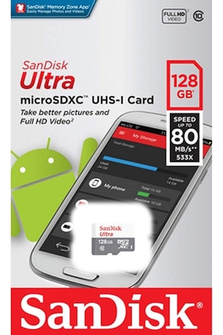 Sandisk Ultra SDSQUNS-128G-GN6MN 128 GB MicroSDXC Class 10 UHS-I Hafıza Kartı