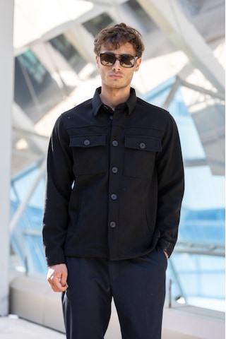 Siyah Renk Erkek Kaşe Ceket-1632 Siyah