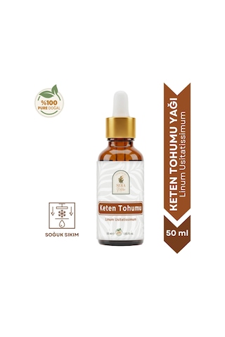 Keten Tohumu Yağı 50 Ml %100 Doğal Omega 3 Kaynağı