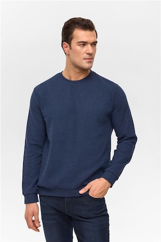 SÜVARİ Lacivert Regular Düz Bisiklet Yaka Sweatshirt Lacivert
