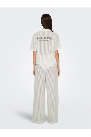 Only Onlfreya S/s Polo Cardıgan Jrs Kadın Beyaz Hırka - 15349327 Beyaz