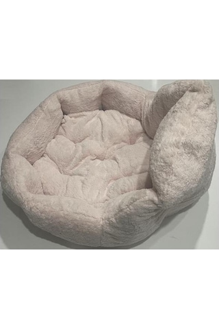 Süslüpati Kullanışlı Yıkanabilir Kumaş Silikon Elyaf Dolgulu Kedi Köpek Yatağı Lila 56cm