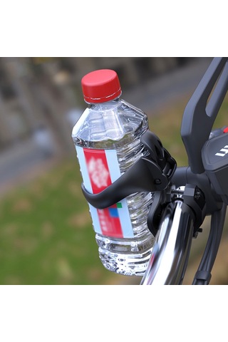 Abs Şişe Tutucu Taşınabilir Sürme Su Bardağı Tutucu Braketi İle Montaj - Siyah