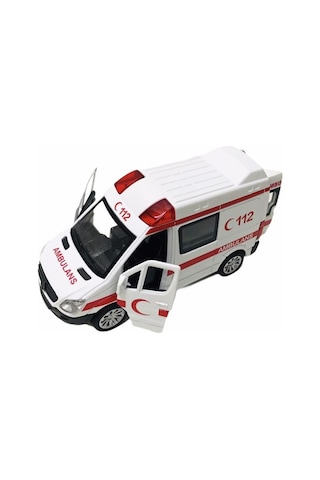 Vardem Sesli Işıklı Çek Bırak Metal Ambulans -  588b-ambulans