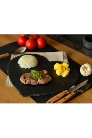 Bambum Mia - Doğal Taş Kalp Tabak 25 Cm