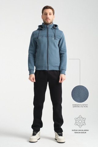Shooter Sportswear Shooter Kışlık Erkek Eşofman Takımı İçi Şardonlu Kapüşonlu Regular Kalıp Orman Yeşili