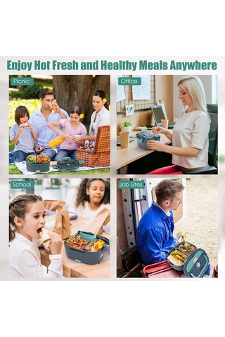 Elektrikli Öğle Yemeği Kutusu Isıtıcı Kabı 3'ü 1 Arada Araba Kamyon Ve İş-xin-fy