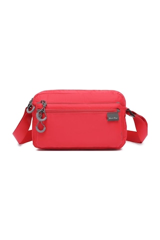Smart Bags Ekstra Hafif Kumaş Postacı Çantası Bc 3148 - Siyah Kırmızı