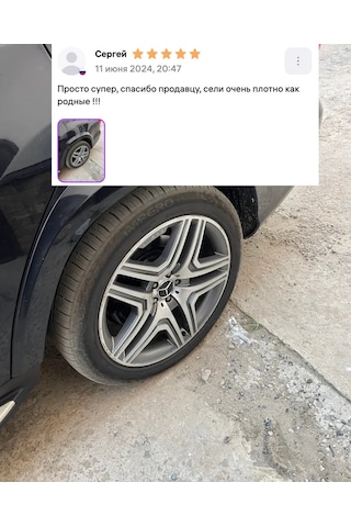 Autoparadise Mercedes Jant Başlıkları 4 Parça Siyah Parlak Set 160870489