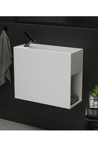 Akrilik-Corian Solid Banyo Dolabı (479187600) Beyaz