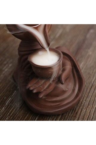 Tütsü Tutucular Seramik Şelale Tütsü Brülörü Bergamot Tütsü Brülör Çerçeve Duman Geri Ve Kokulu Ev Dekorasyon Süsleri 10 14cm