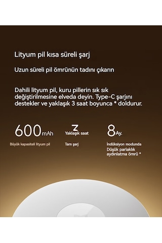 Lıcorıce Mijia Çok Fonksiyonlu Enerji Tasarrufu Şarj Endüktif Gece Lambası Sari
