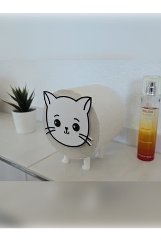 2'li Set Kedi Tuvalet Kağıtlığı Tekli-birden Fazla Al Üst Üste Koy Çok Renkli