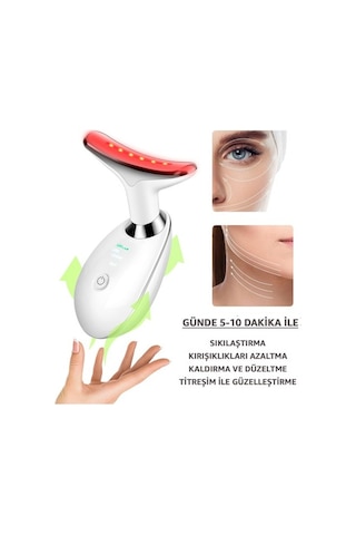 Yüz Ve Boyun Masaj Aleti Ems Cihazı Güzellik Cihazı 3 Programlı Yüz Masaj Aleti Sıkılaştırıcı Masaj Aleti Kırşıklık Giderici Masaj Aleti Isıtmalı Masaj Titreşimli Masaj Aleti Mg102q Çok Renkli
