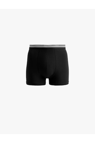 Koton Lastik Detaylı Pamuklu 3'lü Boxer Seti Antrasit 6wlm90070mk Antrasit