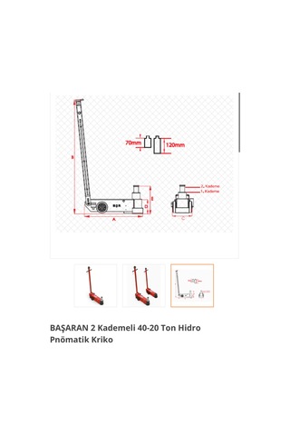 40 Ton 2 Kademeli Havalı Kriko