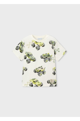 Mayoral Erkek Çocuk Baskılı Tshirt Krem Krem