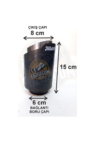 76 Mm. İçi Krom Tek Çıkış Akrapoviç Egzoz Ucu 1 Adet Eksoz Çıkışı