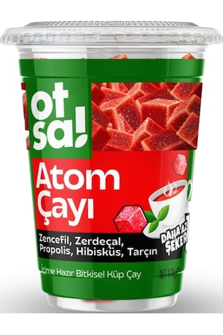 Otsa Atom Bitkisel Küp Çay Bardak 170 G.
