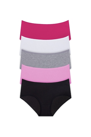 5Li Kadın Yüksek Bel Külot Elastan Pamuklu Ince Lastik Kaliteli