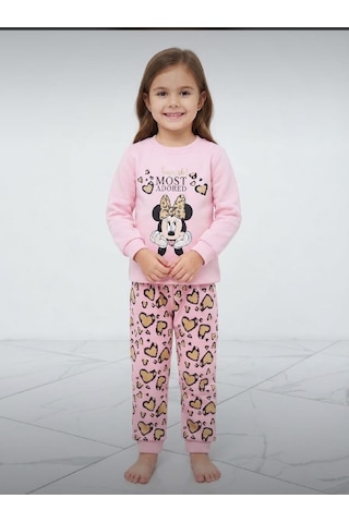 Zelhanbrand Kız Çocuk Mini Mause Desenli Eşofman Takımı Açık Pembe