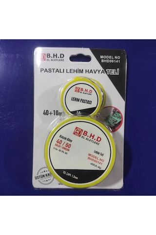 B.h.d Pastalı Lehim Havya Teli 40 Gr Tel 10 Gram Pasta Kalınlık 1.2 Mm Kod:bhd00141