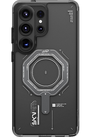 Galaxy S26 Ultra Uyumlu Kılıf Skinarma M-safe Şarj Özellikli Airbag Tasarımlı Magma Kapak Füme Füme