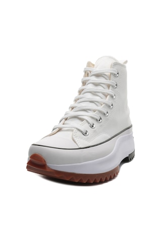 Converse Run Star Hıke Canvas Platform Erkek Spor Ayakkabı Beyaz 166799c-e Siyah Beyaz Siyah - Beyaz